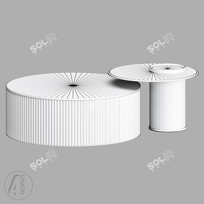 Modern Magazine Style Table PHAREL 3D model image 2