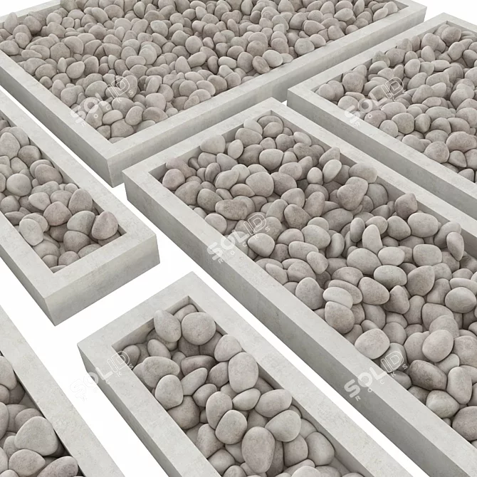 Detailed Polygon Gravel 3D Model 3D model image 2