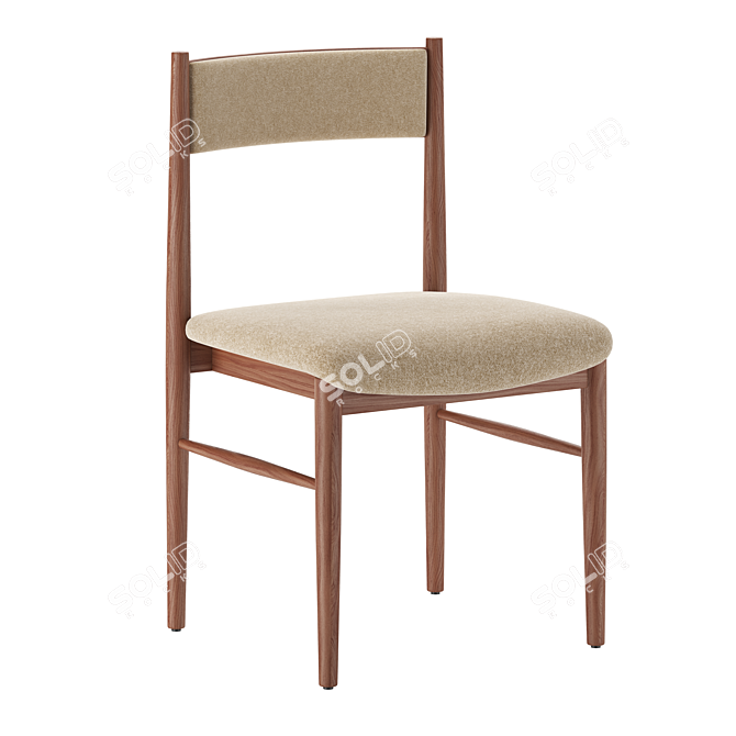 Petrie Upholstered Dining Chair 3D model image 2