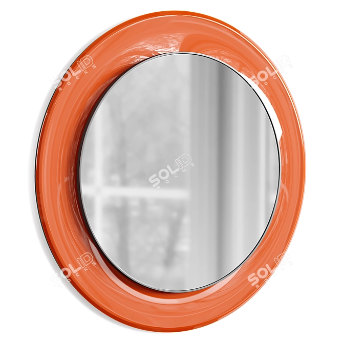 Elegant Max Ingrand Round Mirror 3D model image 1