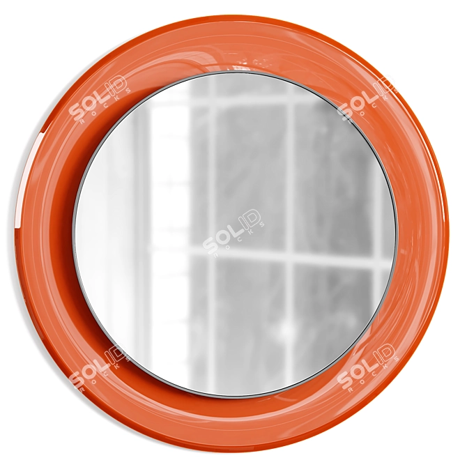 Elegant Max Ingrand Round Mirror 3D model image 2