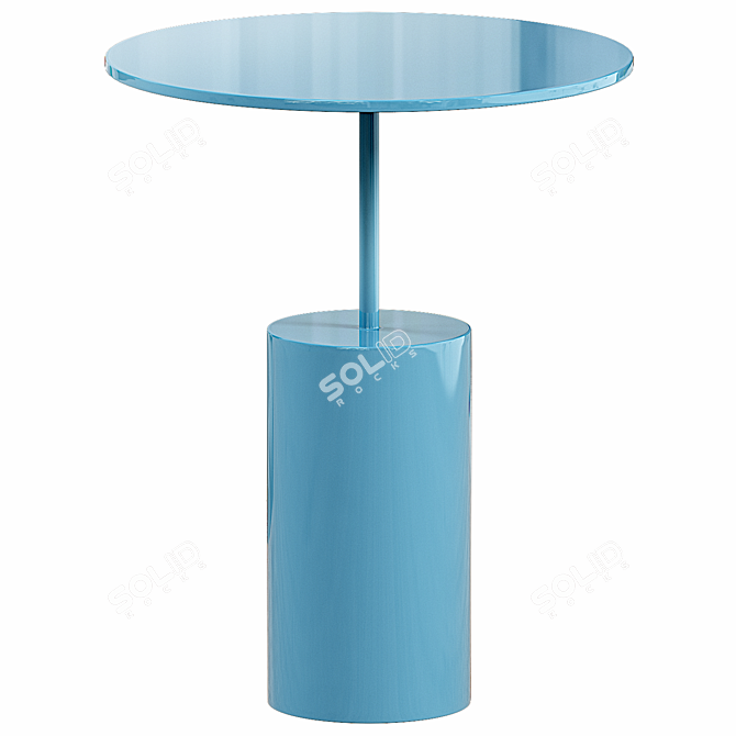  Contemporary Blue Side Table 3D Model 3D model image 4