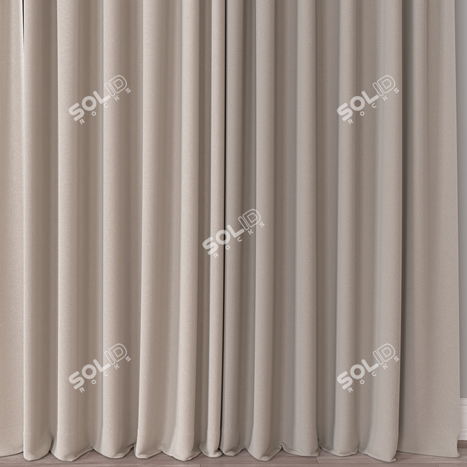 Multi-Format Curtain Model, 33668 Polys 3D model image 2