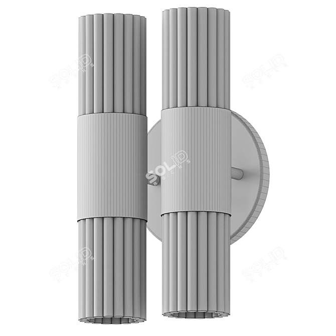 Luxury Brass Glass Wall Sconce 3D model image 6