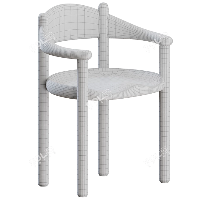 Sleek Gubi Daumiller Armchair 3D model image 3