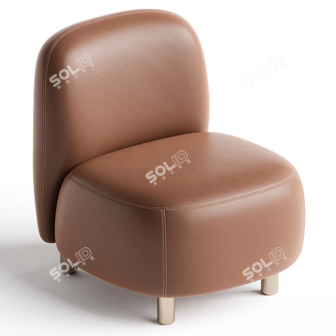  Modern Leathaire Lounge Seat 3D model image 2