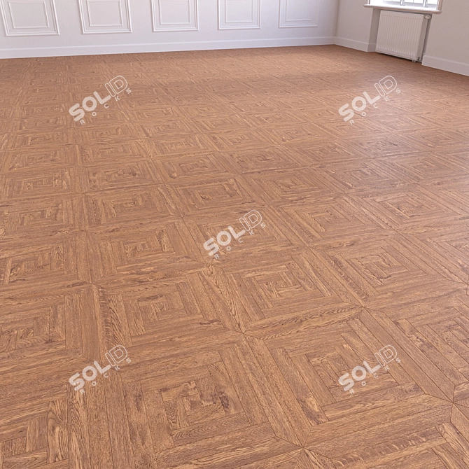 High-Quality 3D Wooden Flooring 3D model image 3