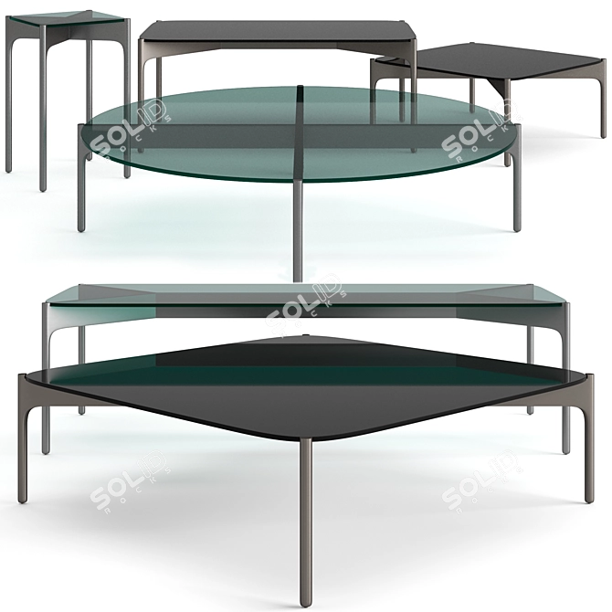 Modern Dedon Izon Coffee Tables 3D model image 1