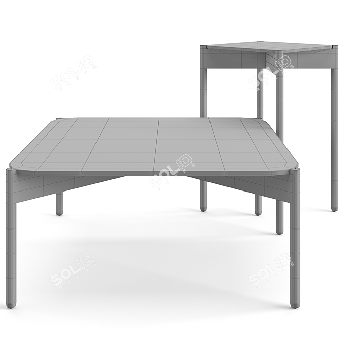 Modern Dedon Izon Coffee Tables 3D model image 5