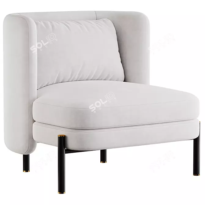 Milos Armchair Model Export Comfort 3D model image 2