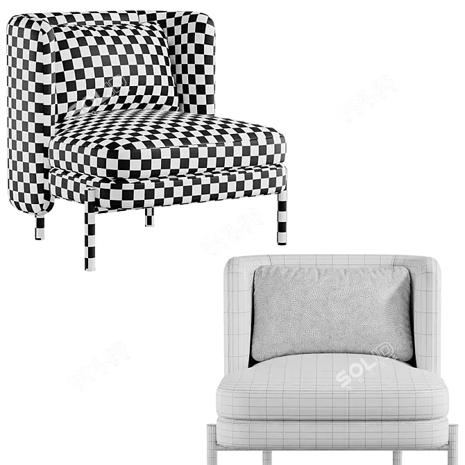 Milos Armchair Model Export Comfort 3D model image 6