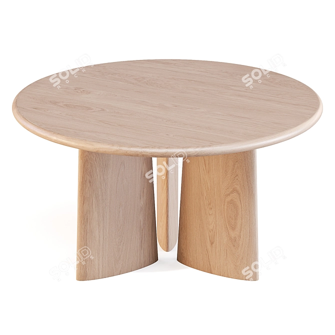 Modern Round Dining Set: Nera Table & Sydney Chair 3D model image 1