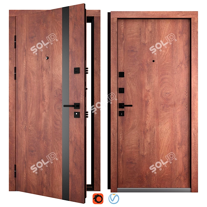 Stella Entry Metal Door (Abvehr) 3D model image 1