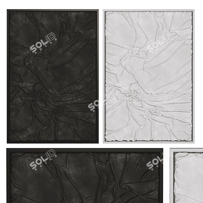 Embossed Fabric Effect Art Set 3D model image 1