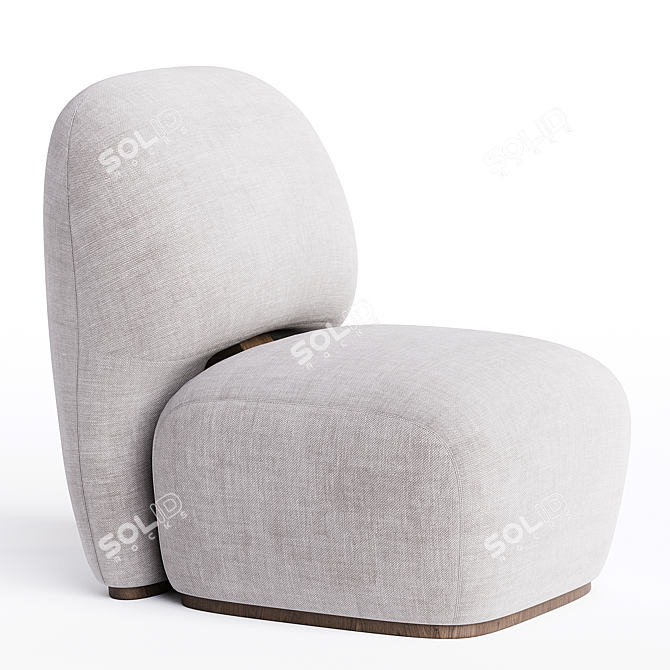 Armchair Landon, Classic Comfort Design 3D model image 2
