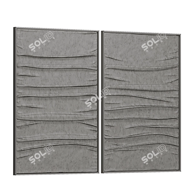 Embossed Fabric Effect Art Set 3D model image 2