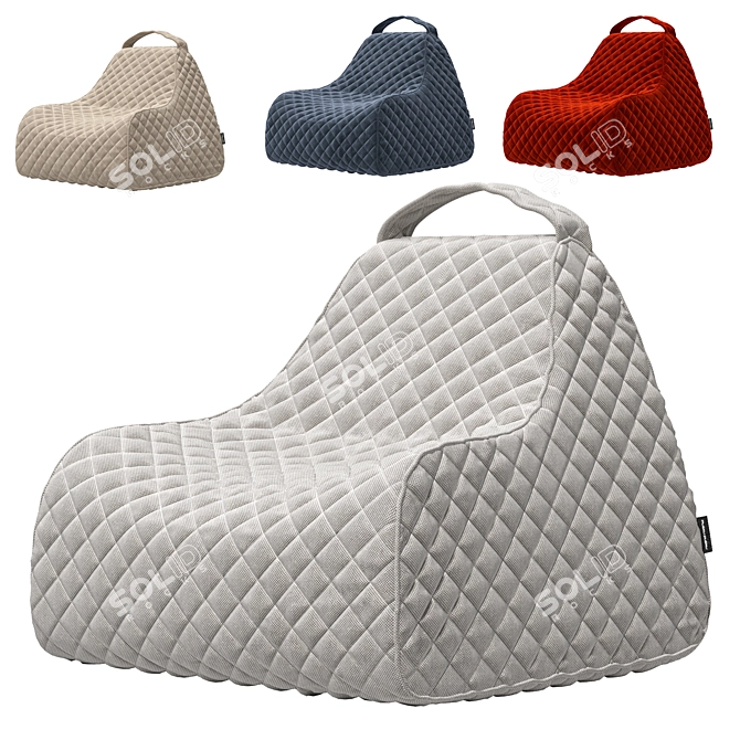 Cozy Kid's Bean Bag Chair 3D model image 1