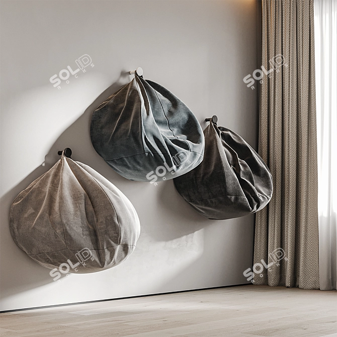 Hanging Bean Bag Chair 3D model image 2