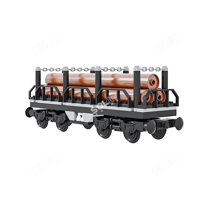 Brick Train Cargo Set - 3D Model 3D model image 3