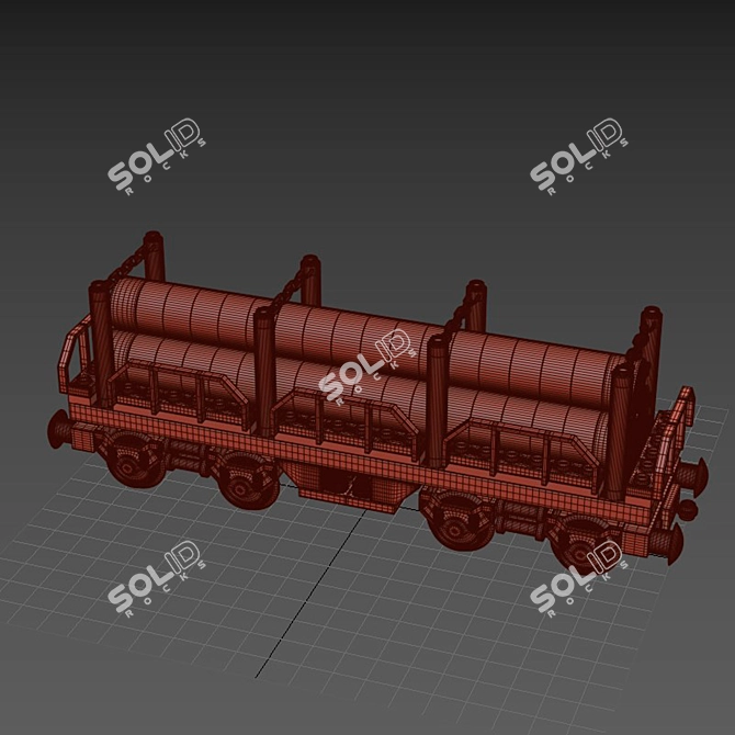 Brick Train Cargo Set - 3D Model 3D model image 4