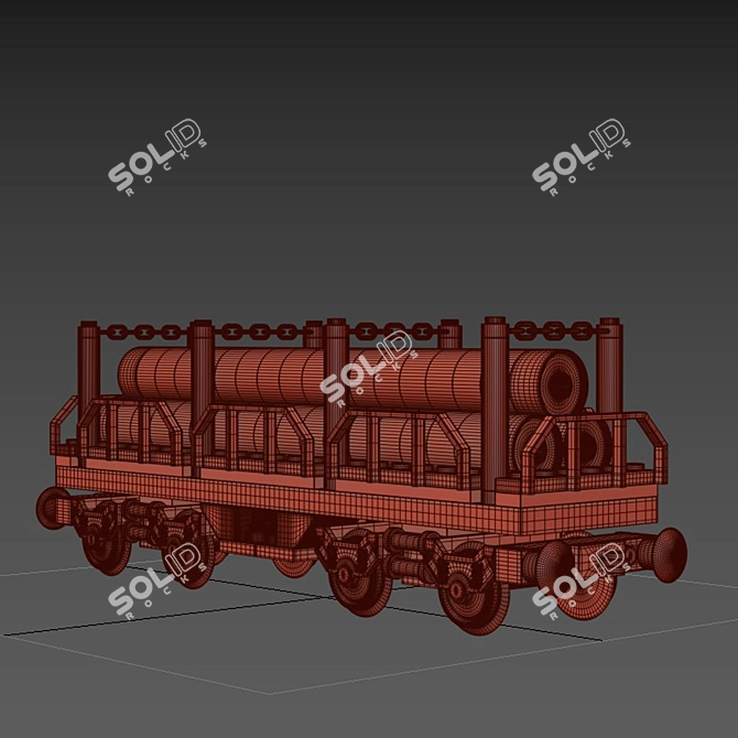 Brick Train Cargo Set - 3D Model 3D model image 5