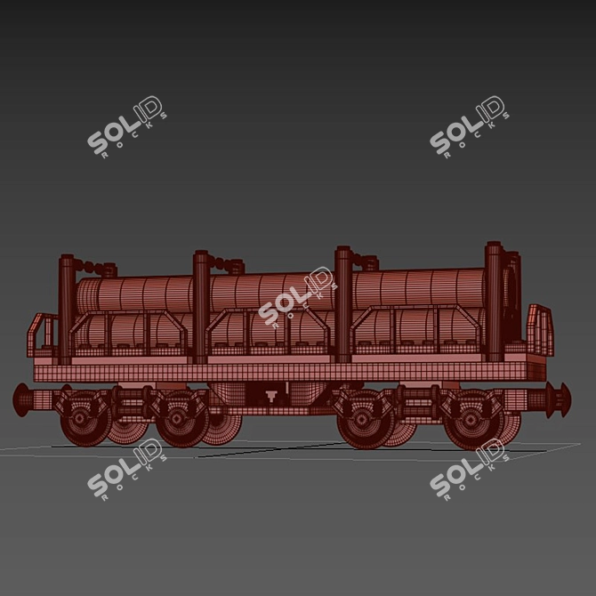 Brick Train Cargo Set - 3D Model 3D model image 6