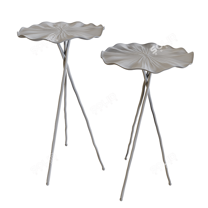 Modern Fiore Side Table 3D model image 4