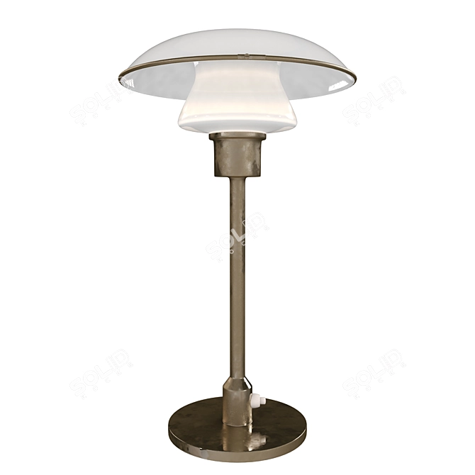 Sleek Brass Table Lamp 3D model image 1