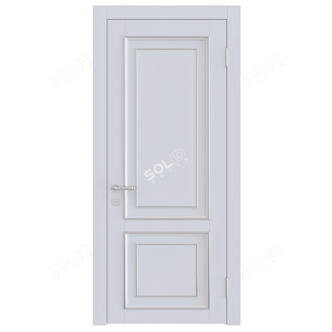 Classic Wood Door Set 3D model image 13