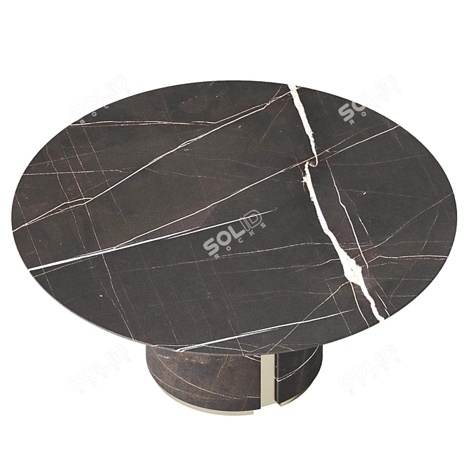 Elegant Ercolino Marble Coffee Table 3D model image 4