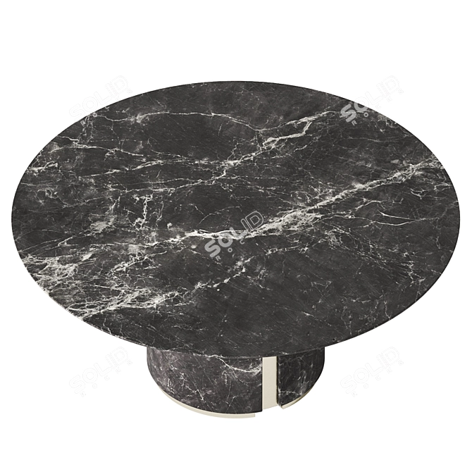 Elegant Ercolino Marble Coffee Table 3D model image 5