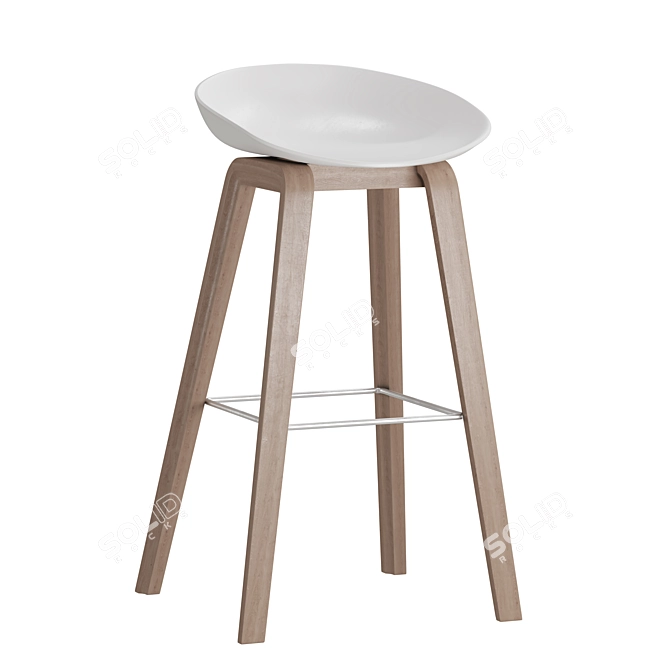 Sleek Bar Stool: AAS 32 3D model image 1