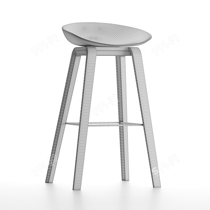 Sleek Bar Stool: AAS 32 3D model image 3