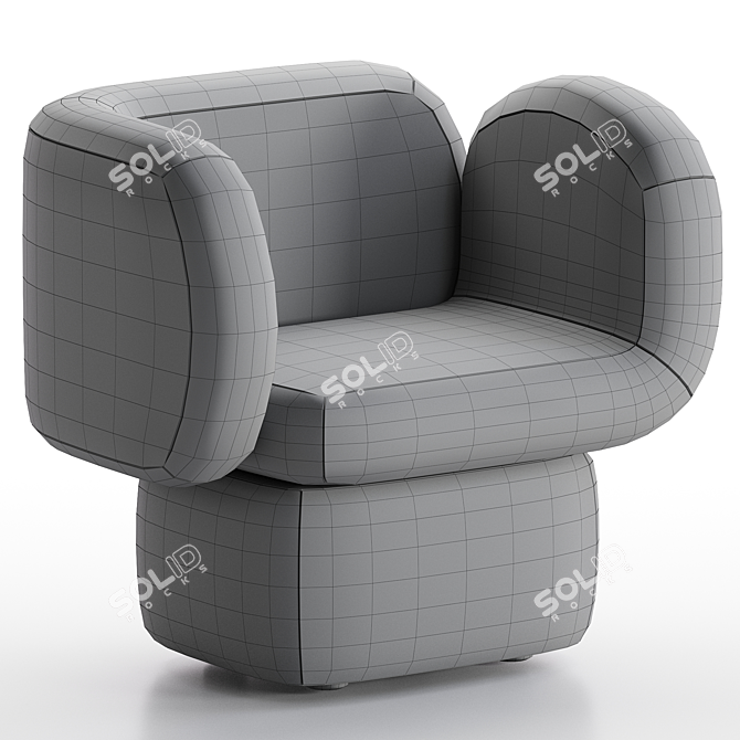 Modern Italian Design Armchair 3D model image 4