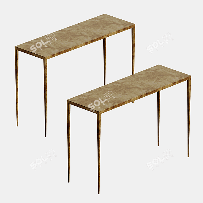 Elegant Jean Michel Frank Console 3D model image 2