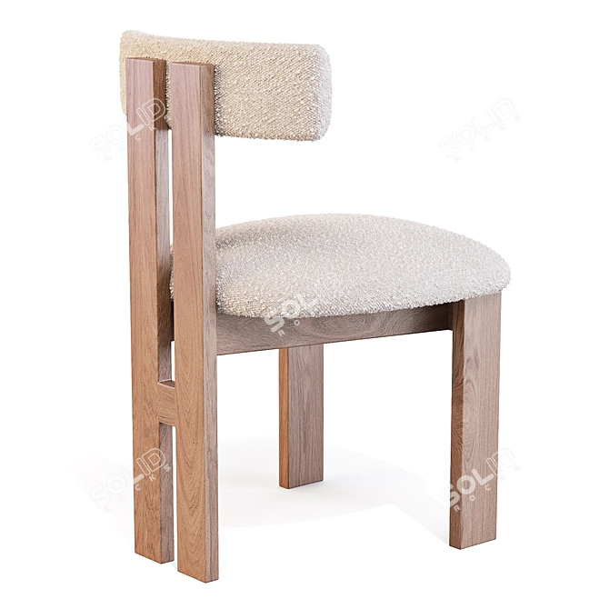 Ceremonie Natural Boucle Dining Chair 3D model image 4