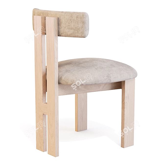 Ceremonie Natural Boucle Dining Chair 3D model image 5