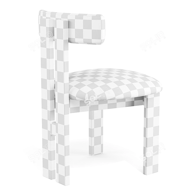 Ceremonie Natural Boucle Dining Chair 3D model image 6