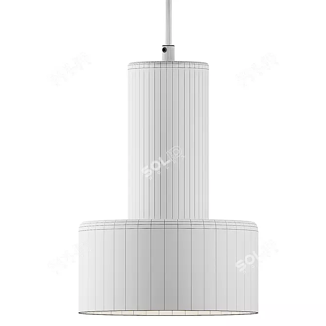 Brown Glass Pendant Lamp by Hubsch 3D model image 3