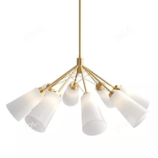 Elegant KNOSPE 2357-8P Chandelier 3D model image 1