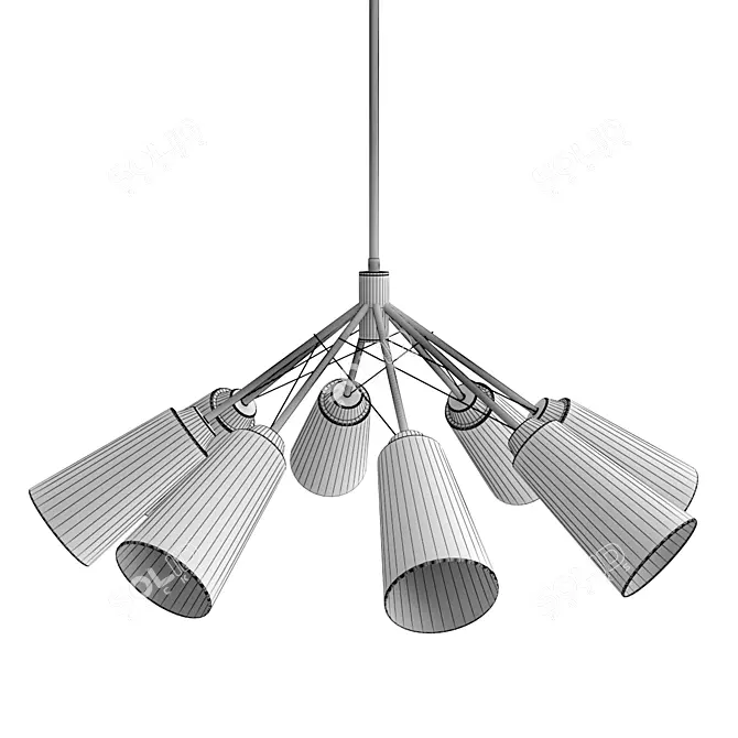 Elegant KNOSPE 2357-8P Chandelier 3D model image 3