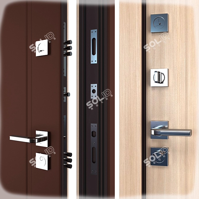 Madlen Metal Entry Door (Abwehr) 3D model image 2