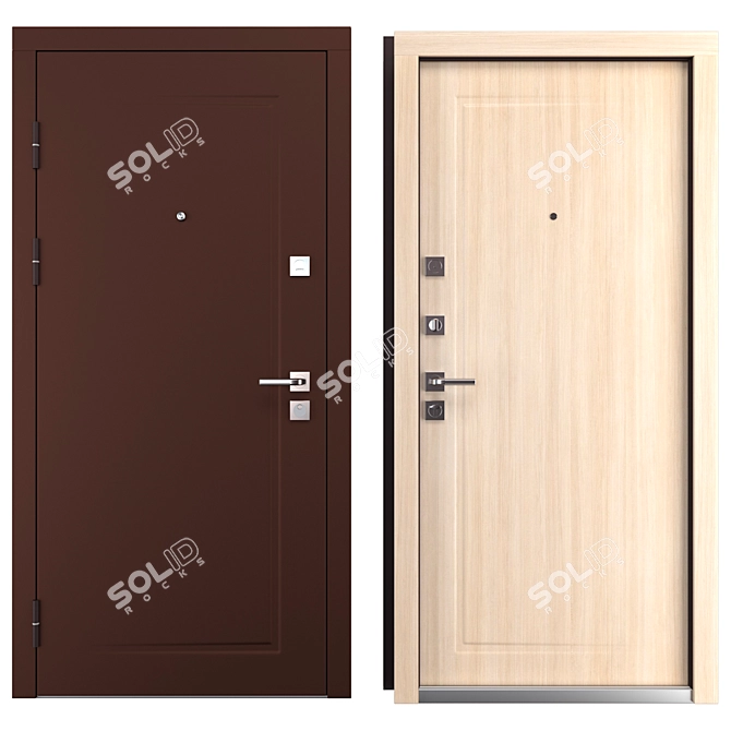Madlen Metal Entry Door (Abwehr) 3D model image 3