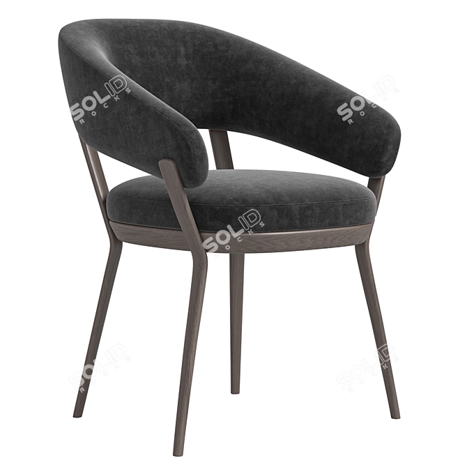 Modern Ray Dining Chair Set 3D model image 1