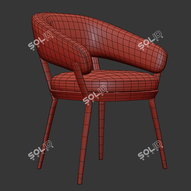 Modern Ray Dining Chair Set 3D model image 5