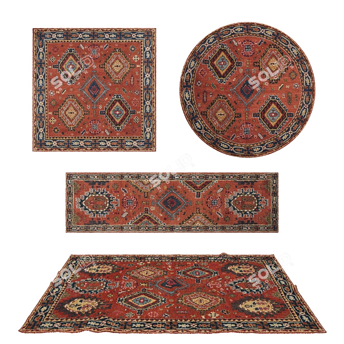 Versatile Rug Set 3D Models 3D model image 1