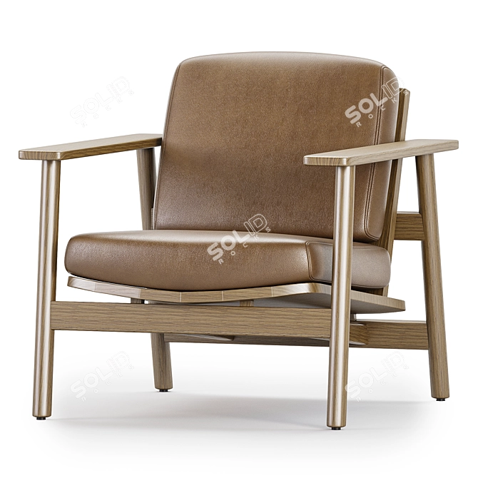 Contemporary Riva Armchair Design 3D model image 1