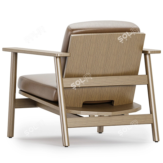 Contemporary Riva Armchair Design 3D model image 4