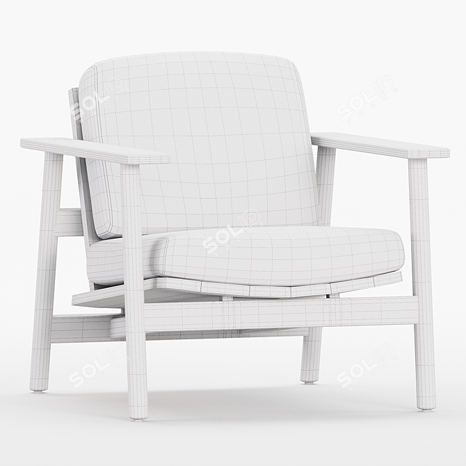 Contemporary Riva Armchair Design 3D model image 5