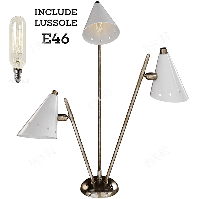 Italian Design Table Lamp Set 3D model image 1